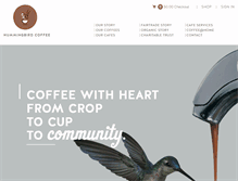 Tablet Screenshot of hummingbirdcoffee.com